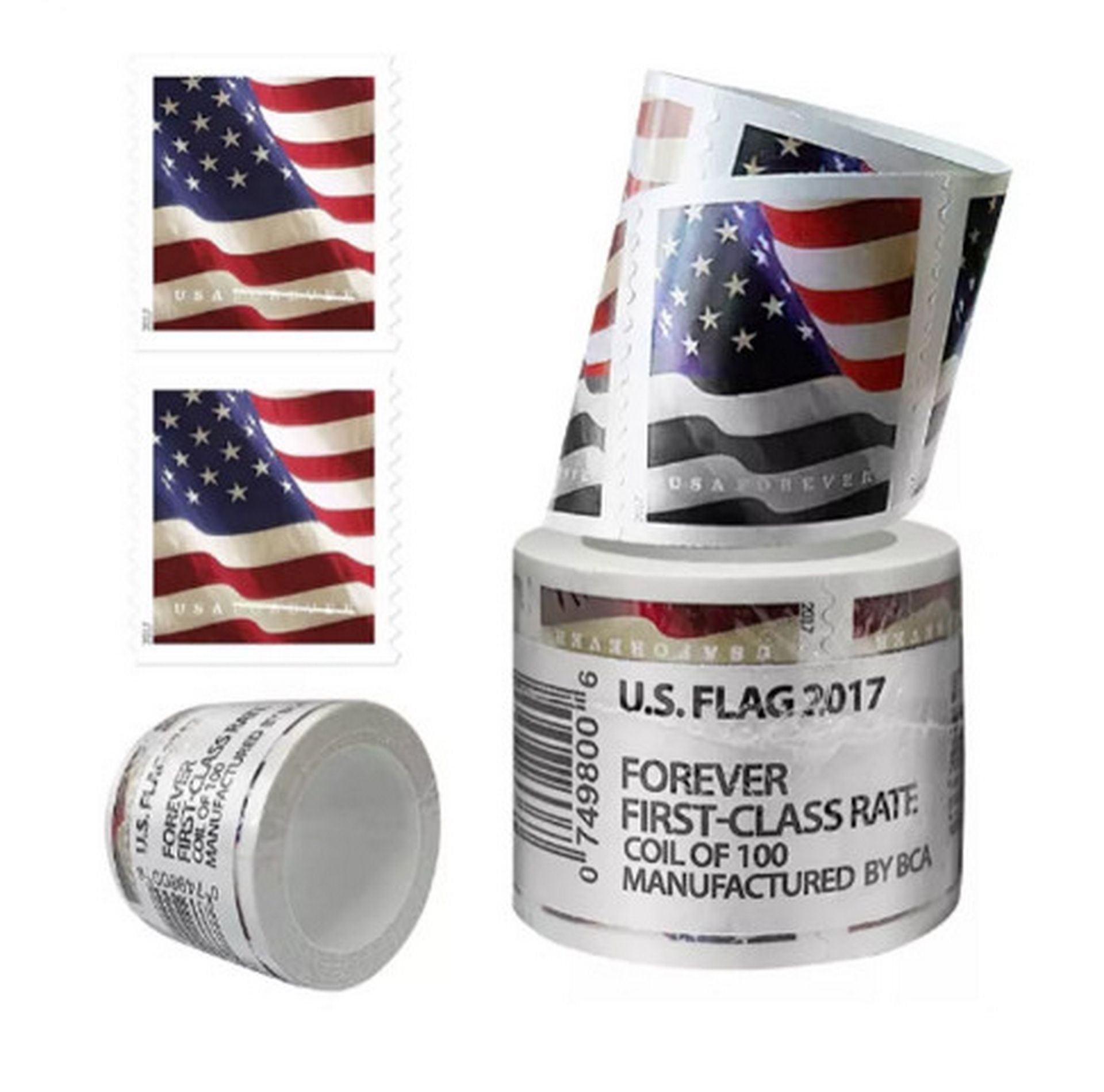 1 Roll Of Postage Stamps Forever 100 Stamps