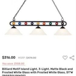 Pool table light