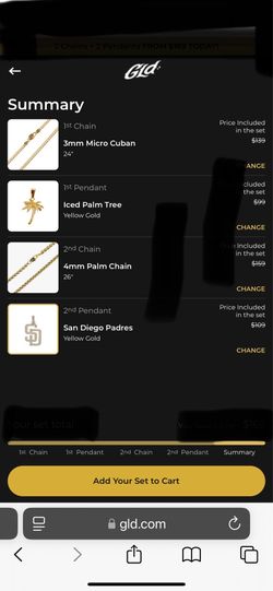 GLD chain and pendant