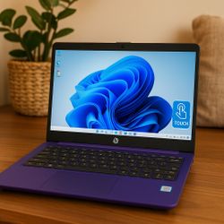 Touchscreen HP Laptop (purple) – Perfect for Work, School, or Daily Use! 