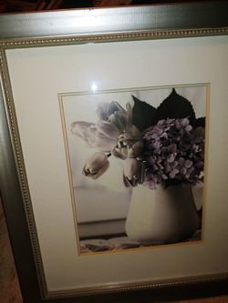 Framed flower picture