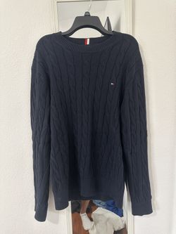 Tommy Hilfiger Navy Cable Knit Sweater – Size XL – Classic & Warm!