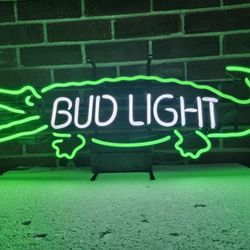 Budlight Alligator Vintage Neon Beer SignREAD AD & SEE ALL PICS