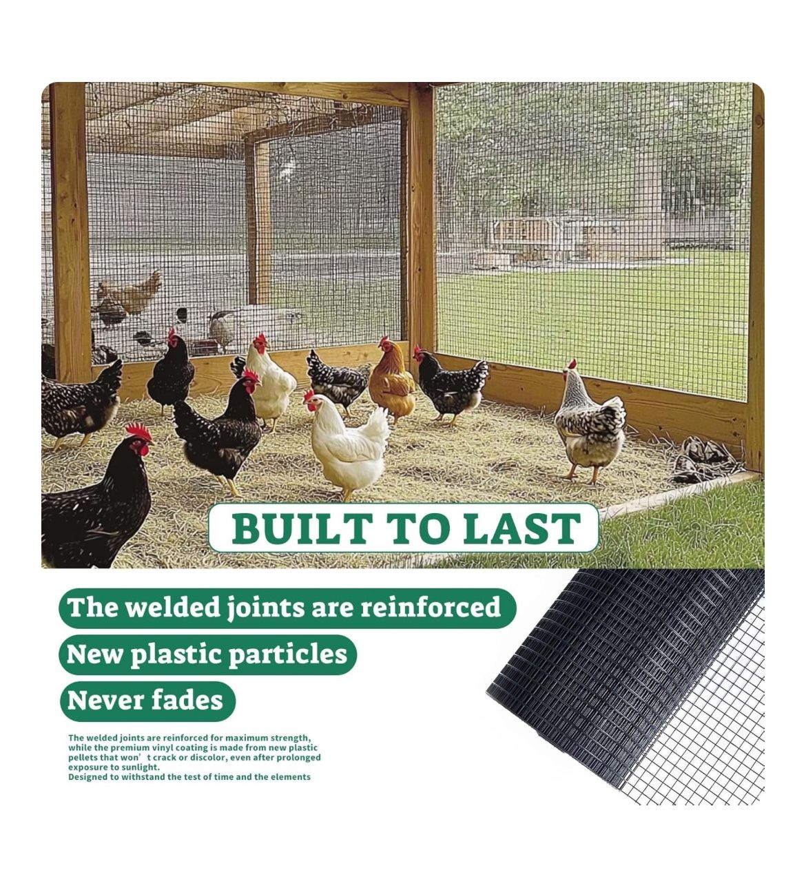 New Black Vinyl Coated Wire Mesh Roll 