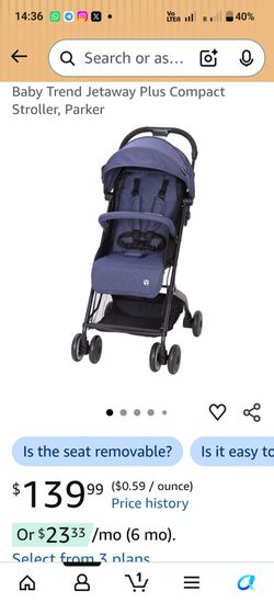 Baby Trend Jetaway Plus Compact Stroller, carriage