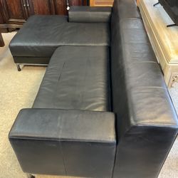 Leather sectional