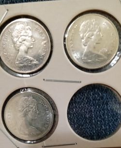 🎯Reposted 1/26/25🎯 1967, 64, 65 & 68 Silver 10 Cent Dimes Canada  Lot