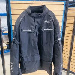 HWK Adventure Touring Motorcycle Jacket for Men, Water Resistant Cordura Textile Biker Jacket Size M