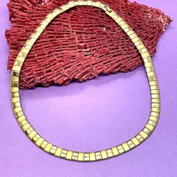 Gold 2-Tone Herringbone Necklace 