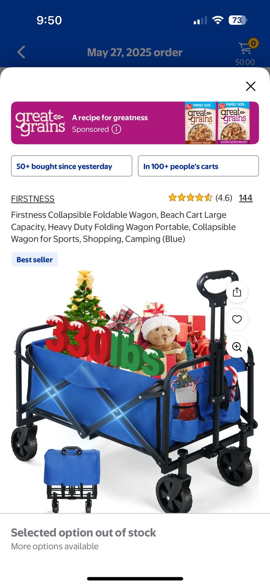 Brand New Collapsible Foldable wagon
