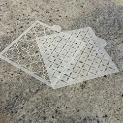 Reusable Cake & Cookie Decorating Stencils – Set of 2 Geometric Patterns – Never Used