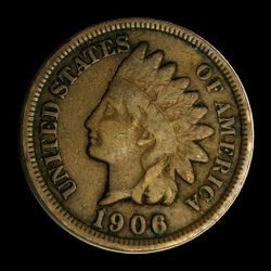 1906 1 Cent Indian Head Penny 