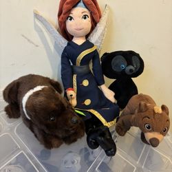 Brave 4 PCs Lot Stuffed Animals 