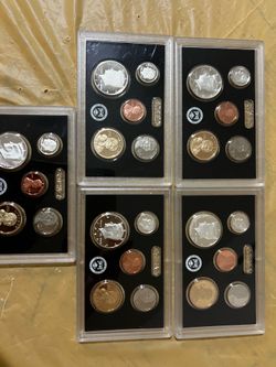 Lot of 5 U.S. Mint Silver Proof Set Coin Lenses – Kennedy Half Dollar & Roosevelt Dime 90% Silver 2013 -2017