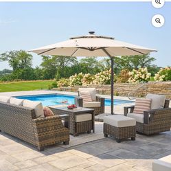 New In Box Patio Umbrella With Base