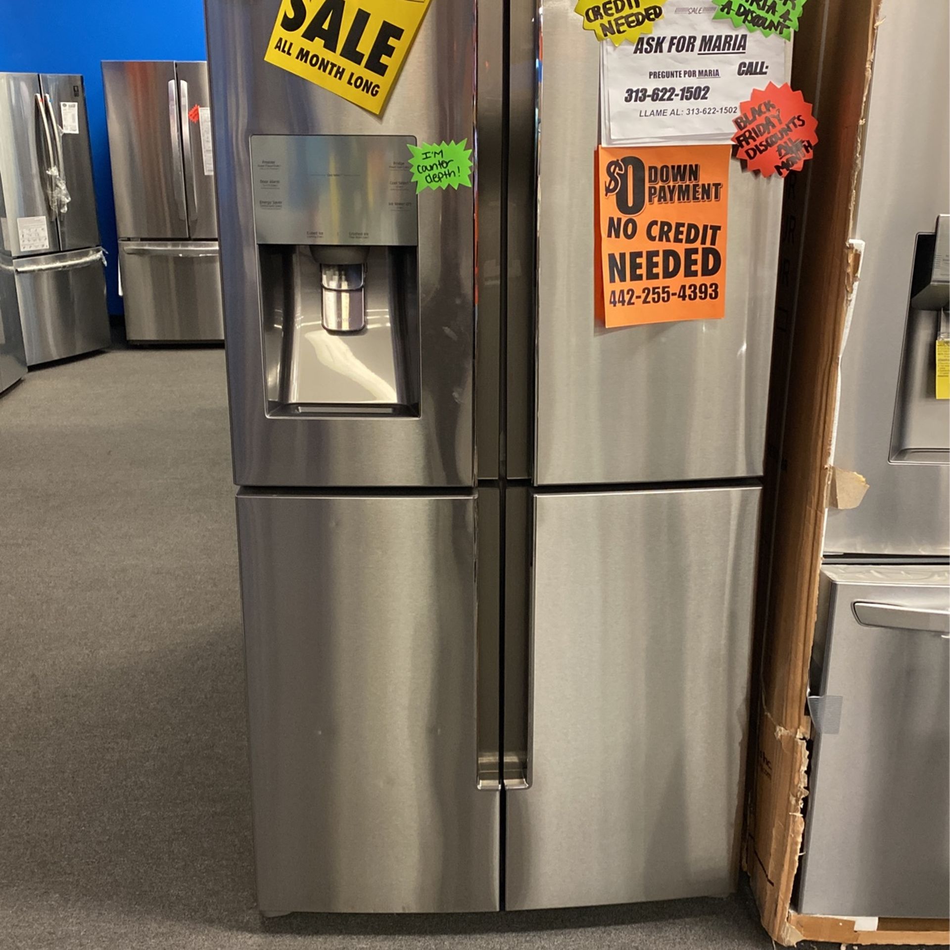 4 DOOR FRENCH DOOR FRIDGE COUNTER DEPTH for Sale in Victorville, CA