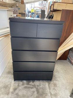 Black dresser w/ glass top