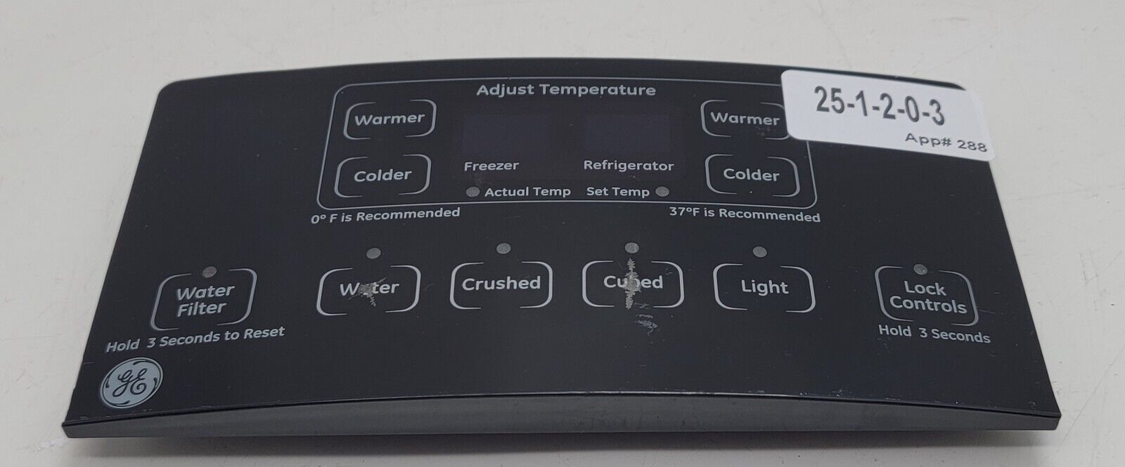 USED Genuine Refrigerator GE Control Board Part#200D7355G074