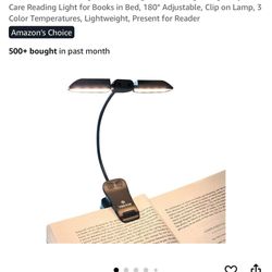 Vekkia 14 LED Rechargeable Book Light for Reading at Night, Eye-Care Reading Light for Books in Bed, 180° Adjustable, Clip on Lamp, 3 Color Temperatur