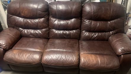Brown Leather Couch