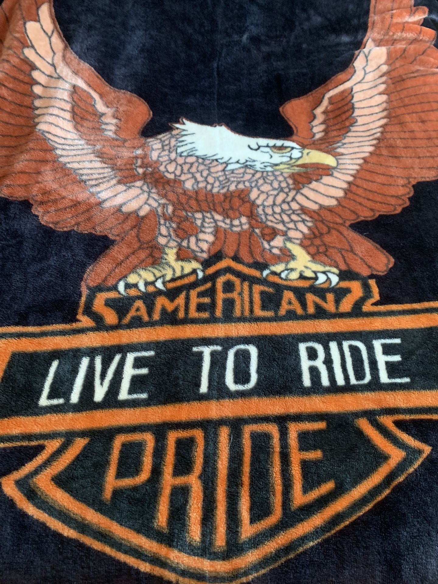 Harley Davidson Logo Blanket