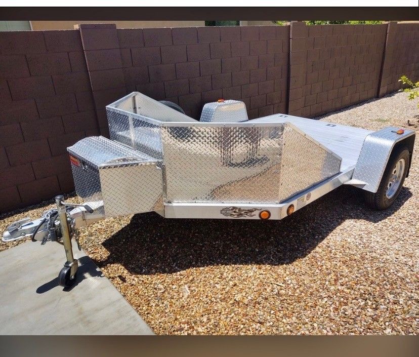 2016 R&R Model OMC Aluminum Motorcycle Trailer