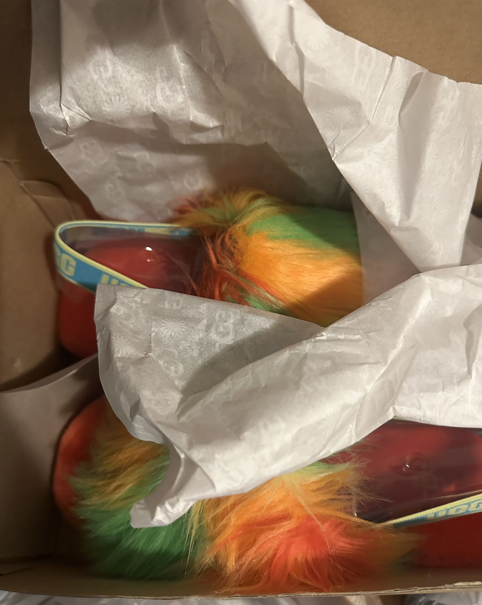 Uggs Fluff Tye Dye Slingback