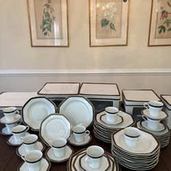 Art Deco Style Christopher Stuart “Black Dress” Fine China – service for 12