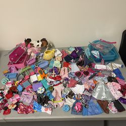 Mixed Lot Of BARBIE CLOTHES, Furnitures, Etc