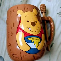Brand New Disney Winnie The Pooh Coffee Mug With Stirer
