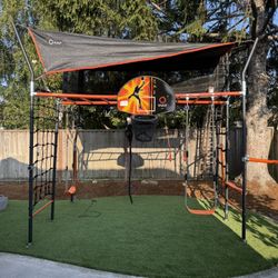 Vuly Ninja Quest Pro Swing Set And Monkey Bars Includes Hideout