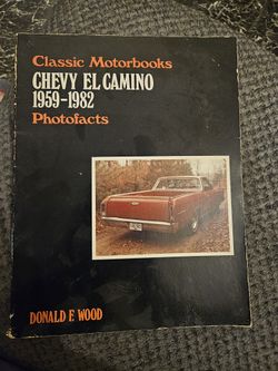 Chevy El Camino 1(contact info removed) Photofacts