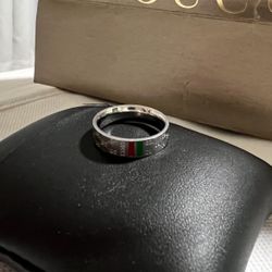 Gucci Silver Ring Size 6 Unisex 