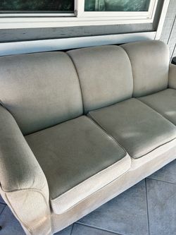 Cream colored sofa
