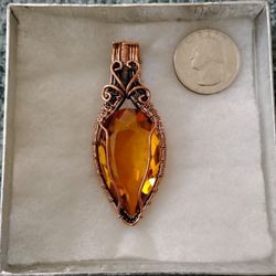 Copper Wrapped Glass Gem