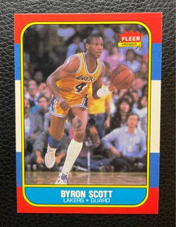 1986 Byron Scott Fleer Rookie Card. Los Angeles Lakers