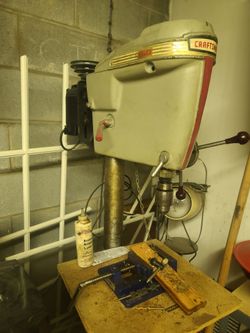 Drill press, wine glasses Office furniture