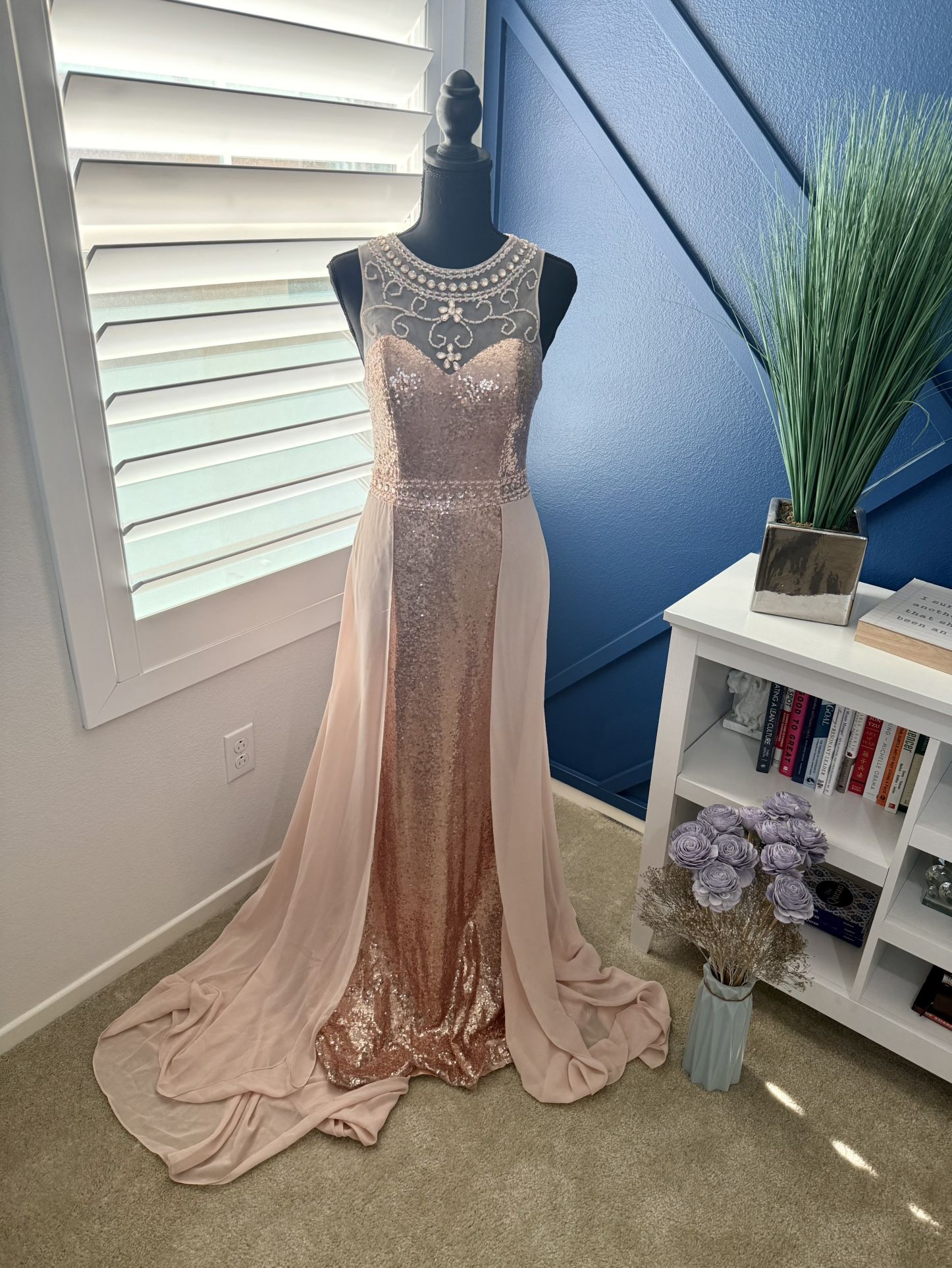 Rose Gold Dress Sequin Size Small