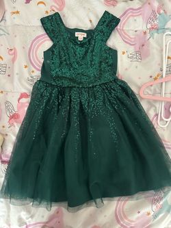 Girls emerald green dress size XS