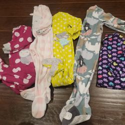 3T Girl Pjs Footed Fleece Pajamas And Sweater