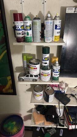 Paints and a painting