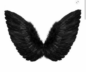 Angel wings black with halo