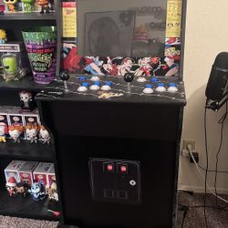 Modded 1UP Arcade Cabinet Thousands of Games and Stool (Read Description)