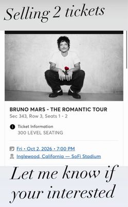 Bruno Mars 10/2/2026