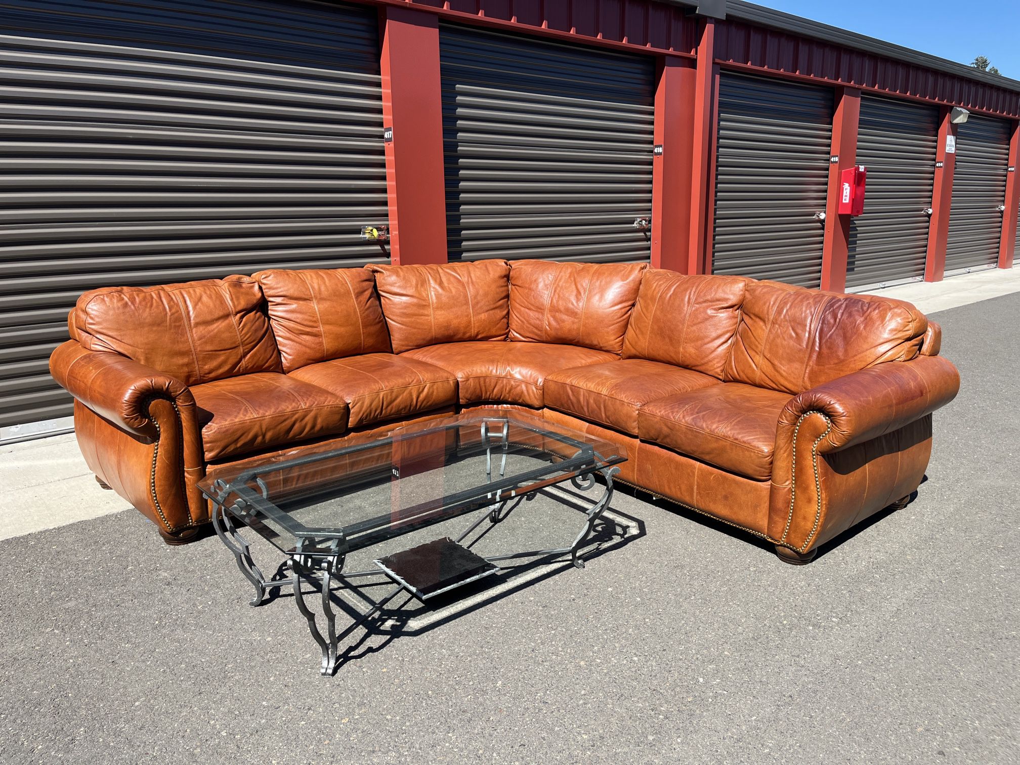 Leather Sectional Couch - Free Delivery! 