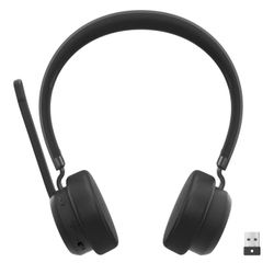 Lenovo Wireless VoIP Headset Teams Certified, Noise-Canceling Mic, Bluetooth 5.3 Multipoint, USB-A Receiver, 31-Hour Talk & 60-Hour Playback, Lightwei