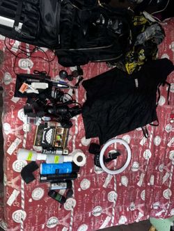 Nandaenmf Black Ice Barber BackPack Kit(recording Device And Light Circle)