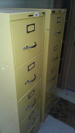 Lot of TWO 5 drawer file cabinets