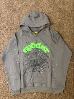 Sp5der Wait Web Hoodie Slate Grey