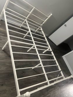 Full size bed frame with lights and remote $25
